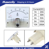 Manooby DC พลาสติก Analog Pointer แอมป์มิเตอร์แอมป์แผง1A 5A 10A 20A 50A 100A ความแม่นยำสูง Mechanical Current เมตร