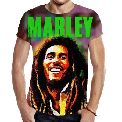 2023 New Pop Singer Bob Marley 3d Printing Unisex Harajuku Casual Round Neck Short-sleeved T-shirt 3DShirt Top