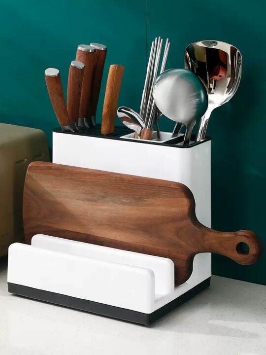 Kitchen knife rack shelf home multifunctional countertop knife holder ...