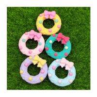 น่ารัก Bowknot ขนมหวานโดนัทกลับเรซิ่น Cabochon สำหรับโทรศัพท์ของตกแต่งเคส DIY Scrapbooking อุปกรณ์ Headwear