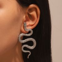 【hot】✣►  Fashion Trend Gothic Dark Exaggerated Snake Shaped Pendant Earrings for Temperament Personality Jewelry Accessories