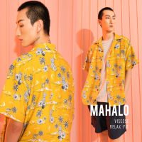 Shirtoria Hawaii-Mahalo เสื้อเชิ้ตผู้ชาย เสื้อเชิ้ตผู้ชายแขนสั้น เสื้อเชิ้ตฮาวาย NonIron ไม่ต้องรีด