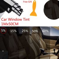 50cmx1m New Uncut Dark Smoke Black Auto Glass Sticker Car Window Tint 5% VLT Sunshade Film