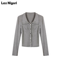 Laz Nigori เสื้อซับในเสื้อชั้นผู้หญิง,เสื้อเก๋ไก๋แขนยาวสีเทา