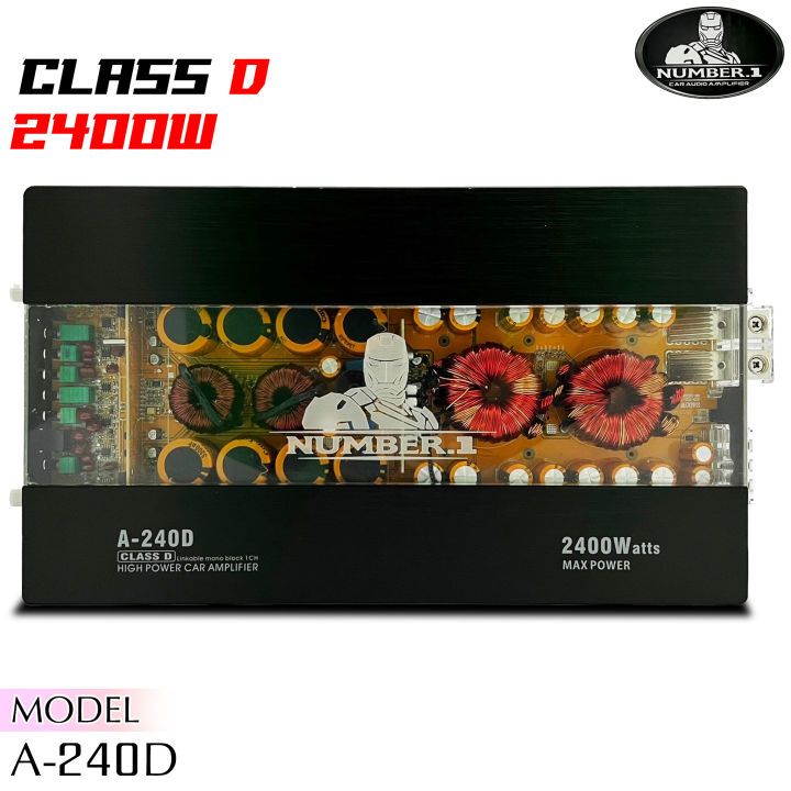 number-a-240d-เพาเวอร์แอมป์คลาสดี-เครื่องเสียงติดรถยนต์-amp-ติดรถยนต์-class-d-2400w-สำหรับเพิ่มพลังเสียงเบสให้ดุดันยิ่งขึ้น-ให้เสียงเบสหนัก