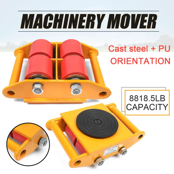 2PC 6T/13200lb 360°Rotation Industry Machine Dolly Skate Machinery ...