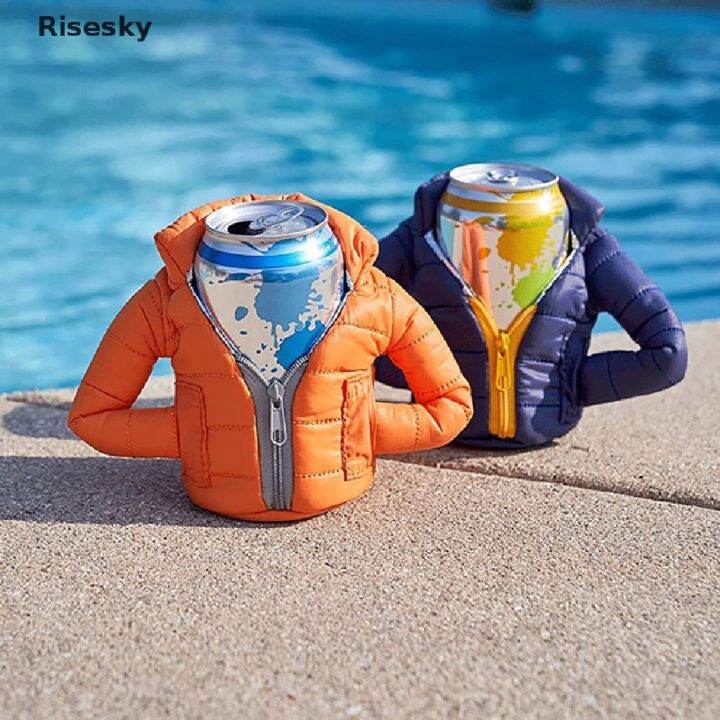 【A COOL】♀♧ [Risesky] Beverage Jacket Insulated Can Cooler Beer Insulation Hide Clothes xNEW