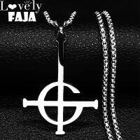 [Liangliang เครื่องประดับ] Ghost BC Neless Kalung Baja Tahan Karat Ghoul Band Cross Chain Pope Emeritus Symbol Mask Grucifix โปสเตอร์เครื่องประดับสร้อยคอ