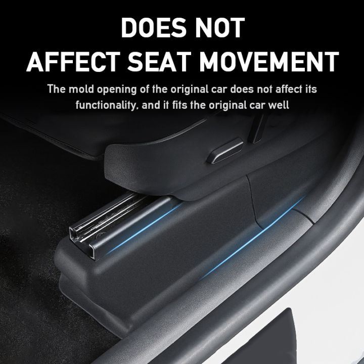 2ชิ้นโมเดล-tesla-รุ่น-y-ที่นั่งด้านล่างล้อป้องกันเตะการตกแต่งภายในด้านหน้าอุปกรณ์เสริมรถยนต์ทะเลด้านนอกป้องกันรอยขีดข่วน
