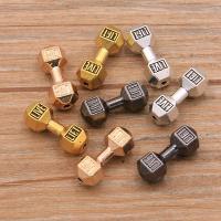 8Pcs 4 Color Dumbbell Weightlifting Small Hole Bead Sports Letter Charms For DIY Necklace Bracelets Jewelry Handmade Making DIY accessories and others