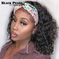 Full Mechanism Headgear Brazilian Kinky Curly Headband Wig Human Hair Glueless Kinky Curly Human Hair Wigs for Women Easy Wea...