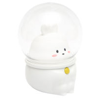 LED Night Light Space Capsule Cute CatRabbit Lamp For KidBabyChildren Bedroom Bedside Decor Light Soft Warm Baby Gift