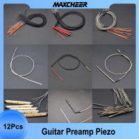 12Pcs Soft Acoustic Guitar Preamp Bridge Saddle Piezo ภายใต้ Pickup Rod Piezo สำหรับกีตาร์ Ukulele Bass ไวโอลินกีตาร์อุปกรณ์เสริม