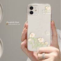 เคส ไอโฟน Omykod เคสโทรศัพท์มือถือแบบนิ่ม ใส ลายดอกไม้สีเหลือง ขนาดเล็ก เรียบง่าย สําหรับ iPhone 14 13 12 X XR Xs 7 8 6 6S