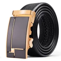 Straight men belt male han edition mens second skin leisure cowhide fashion tide automatic buckle belts