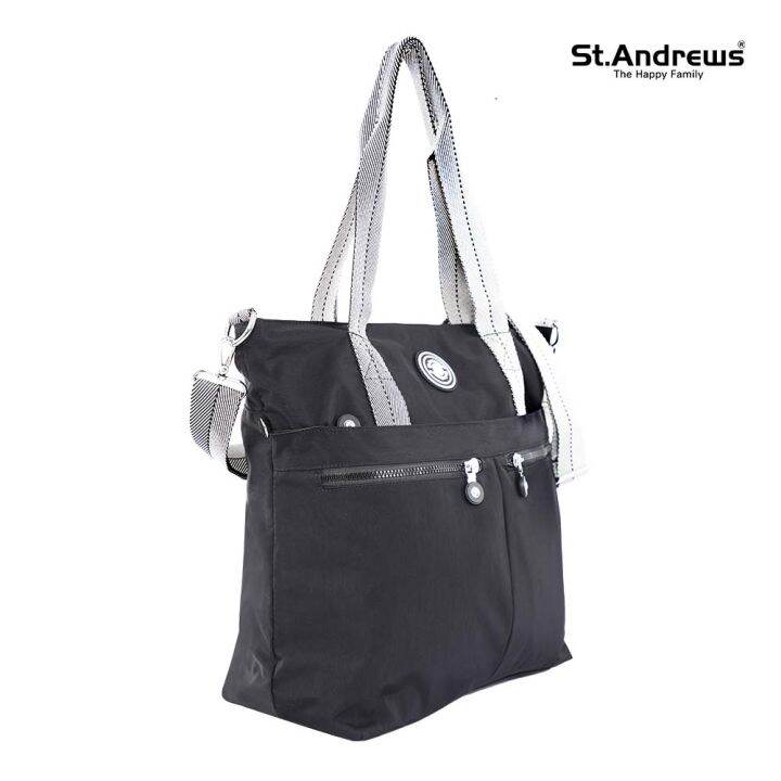 st-andrews-กระเป๋าสะพายทรง-tote-มีสายสะพายยาว-รุ่น-ssh0018-สีดำ