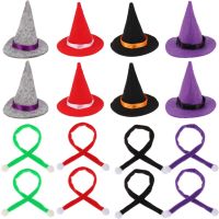 Witch Hat Bottle Halloween Hats Mini Decor Cover Small Party Sombrero Covers Doll Miniature Crafts Stopper Cap Decorations Table