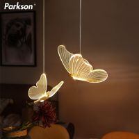 Butterfly Led Pendant Lights Nordic Golden Bedside Chandelier Lighting For Living Room Bedroom Bedside ceiling Lamps Indoor Lighting