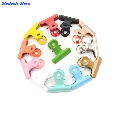 5pcs Colorful Metal Binder Clips Cute Folder Notes Letter Paper Clip Documents Clamp School Office Stationery 12 Colors