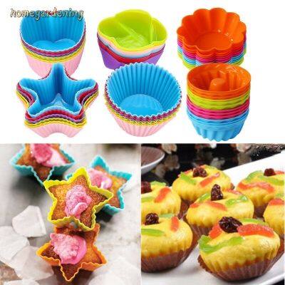 12pcs Silicone Cupcake Bakeware Muffin Cake Moulds Baking Cups Cookware