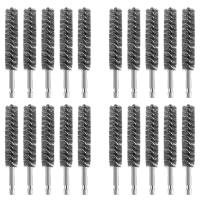 4X Stainless Steel Bore Brush Wire Brush for Power Drill Cleaning Wire Brush Stainless Steel Brush with Hex Shank Handle