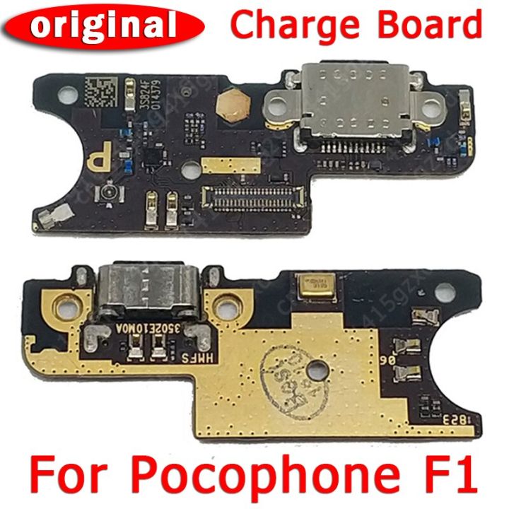 100% F1ใหม่ของแท้สำหรับโทรศัพท์มือถือ Pocophone บอร์ดซ่อมโทรศัพท์มือถือ USB ชาร์จพอร์ตขั้วต่อแผ่นวงจรพิมพ์สินค้าใหม่ของแท้สำหรับ F1โทรศัพท์ POCO