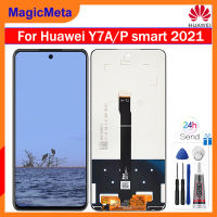 MagicMeta จอ LCD 6.67นิ้วของแท้สำหรับจอแสดงผล2021อัจฉริยะ Huawei P พร้อมกรอบชุดประกอบดิจิทัลหน้าจอสัมผัส PPA-LX3 Y7A Huawei LX1หน้าจอ LCD LX2