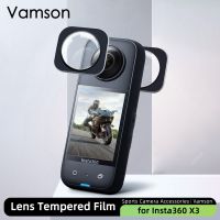 Vamson ฝาครอบป้องกันฟิล์มกันรอยกันกระแทกกันรอยขีดข่วนสำหรับ Insta360กล้องแอคชั่นแคมเมรา X3แบบคู่สำหรับอุปกรณ์เสริมของ Insta 360 X3