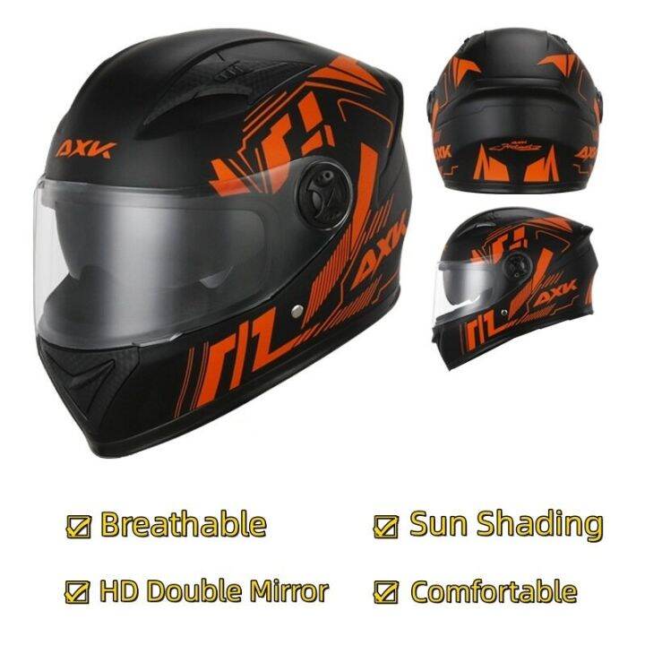 1-2-วันจัดส่งที่รวดเร็ว-axk-double-mirror-motorcycle-helmet-axk-กระจกสองชั้นหมวกกันน็อกแบบเต็มใบหน้าหมวกกันน็อกแข่งกันรอยขีดข่วน-และกันลม-หมวกก