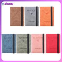 1PC Ultra-thin Travel Cover Case Passport Holder RFID Leather Passport Bag Multi-function Document Package Portable Travel Ultra-thin Passport Holder