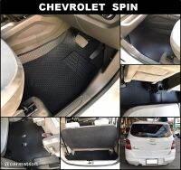 พรมปูพื้นรถยนต์CHEVROLET SPIN ลายไบเค่น / ลายสนุ๊ก สีดำ เต็มคัน เข้ารูป ตรงรุ่นรถ