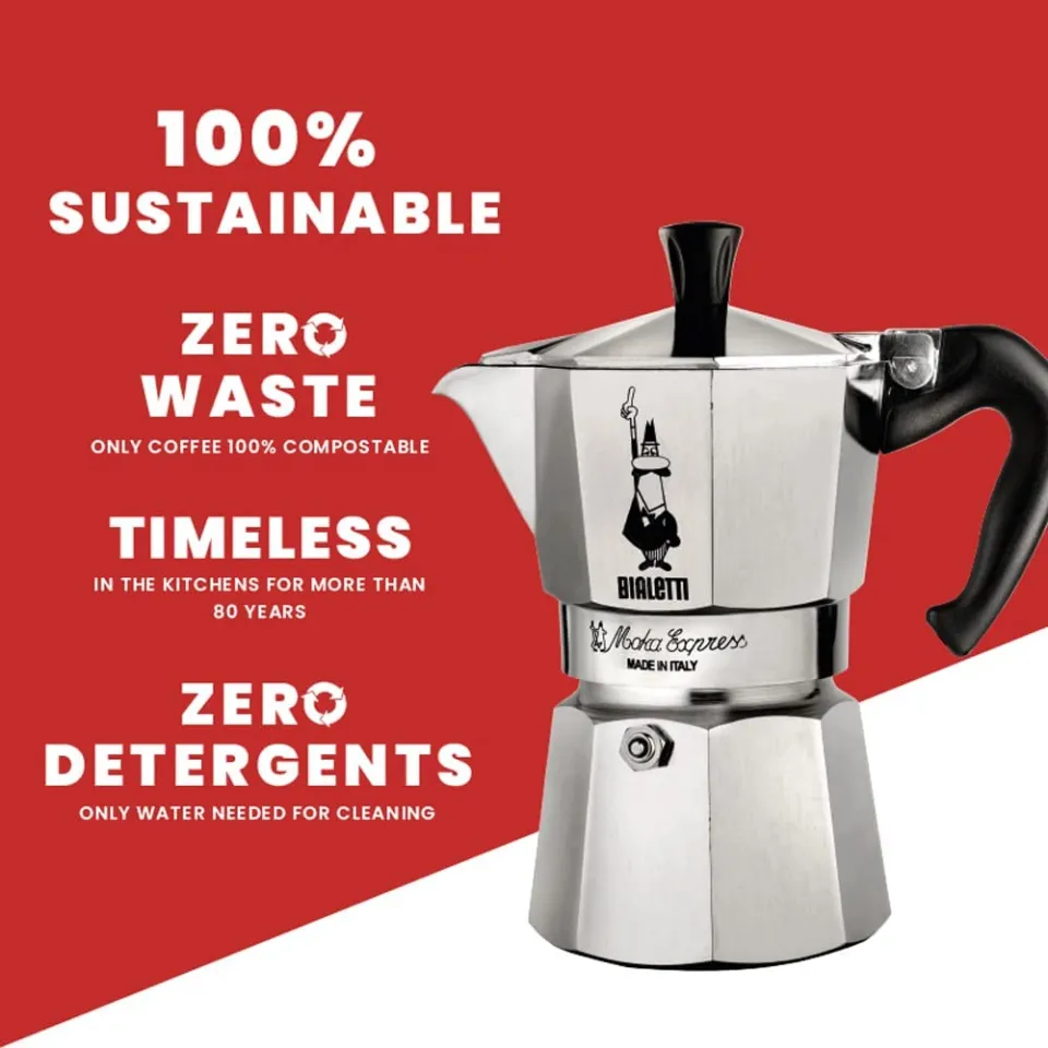 Bialetti - Moka Express: Iconic Stovetop Espresso Maker, Makes Real Italian  Coffee, Moka Pot 9 Cups (14 Oz - 420 Ml), Aluminium, Silver