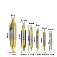 6ชิ้นเคลือบ HSS ดีบุก1.0-5.0มม. เครื่องมือการเจาะรูโลหะ Set Mata Bor Set Mata Bor เจาะผสมผสาน60องศา
