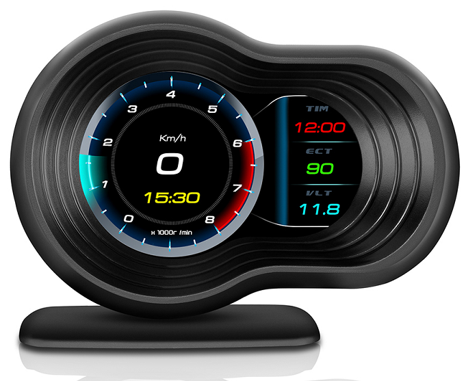 F9 OBDHUD Head Up Display Auto Display OBD2 Smart Car HUD Gauge Digital  Odometer