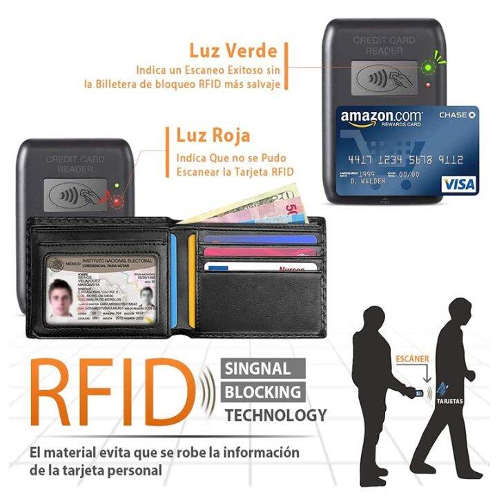 slim-minimalist-tri-fold-wallet-carbon-fiber-rfid-blocking-mens-wallet-with-id-window-and-9-card-slots