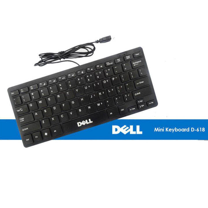 HCM]Bàn phím (Keyboard)-Bàn phím máy tính, bàn phím giá rẻ-Bàn Phím DELL  Chính Hãng KB DELL MINI D618, cổng USB dành cho máy tính, laptop, nhỏ gọn  dễ mang theo | Lazada.vn