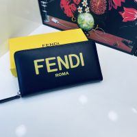 [มาใหม่] FENDI ที่มีคุณภาพสูงผู้หญิงกระเป๋าสตางค์ป้องกันการโจรกรรมหนังกระเป๋าสตางค์สำหรับผู้หญิงยาวซิปขนาดใหญ่เลดี้กระเป๋าคลัทช์หญิงกระเป๋าผู้ถือบัตรกระเป๋า