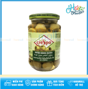 DATE MỚI NHẤT Trái Oliu Xanh Không Hạt Crespo 333gr Pitted Green Olives