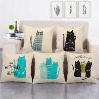 [COD] Cartoon kitten linen cross-border special for explosive cushion pillow 846