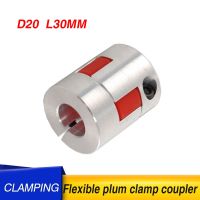 Free shipping Flexible plum clamp coupler D20 L30 shaft size 5/6/6.35/8/10mm CNC Jaw shaft coupling 5mm 8mm