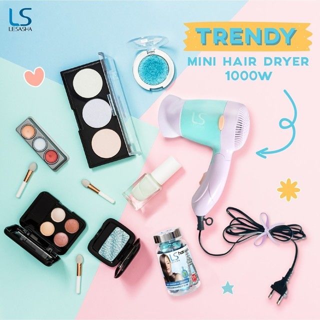 lesasha-เลอซาซ่า-ไดร์เป่าผม-ls-trendy-hair-dryer-1000-วัตต์-รุ่น-ls0834-รุ่นพกพา-พับเก็บได้