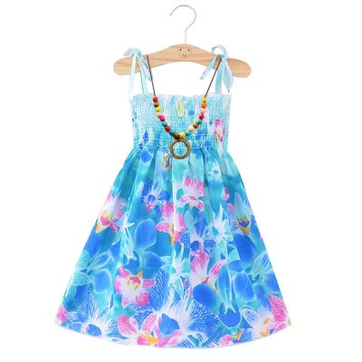 Girl Summer Bohemian Sling Ruffles Flower Dress For Princess Girls Clothes Beach Sundress Dress Up Clothing 2 4 6 8 12 Years