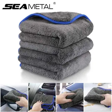 Car wash towel thickened absorbent double sided coral velvet wipe car towel  microfiber car cleaning beauty rag 1pc
