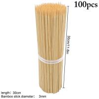 30cm 100pcs Bamboo Wooden BBQ Skewers Food Bamboo ก้าน ไม้เสียบเงิน ไม้เสียบธนบัตร ผ้าป่า กฐิน งานบุญ ไม้เปล่าเเบบผ่ากลาง ต้นผ้าป่า งานฝีมือ Handmade