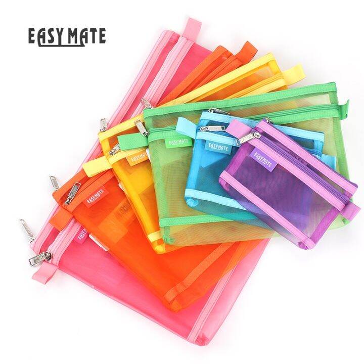 Hong Kong Yishimei color transparent mesh A4A5 layered file storage