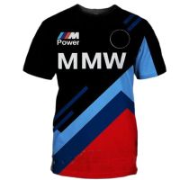 2023 New2022ฤดูร้อน BMW ประสิทธิภาพวิบากการผจญภัยกลางแจ้งแห้งเร็วเสื้อยืด3D พิมพ์แขนสั้นเสื้อยืดผู้ชายและผู้หญิง