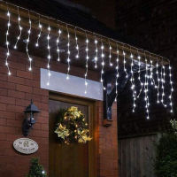 10m LED Icicle Curtain Fairy String Light Ice Strip Waterproof Christmas Garland Light Romantic Wedding Party Decor