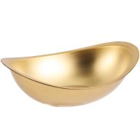 Stainless Steel Golden Ingot Bowl Korean Salad Bowl Commercial Dessert Snack Bowl Korean Cuisine Tableware