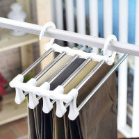 5 in 1 stainless steel scarf tie belt rack hanger remove pants trousers storage bag and non-slip strip drying rack storage bag