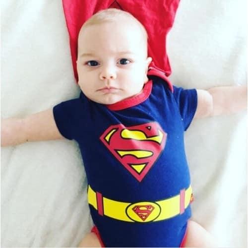 Children Baby Kid Boy Superman batman Hero Halloween Party costume romper prop 